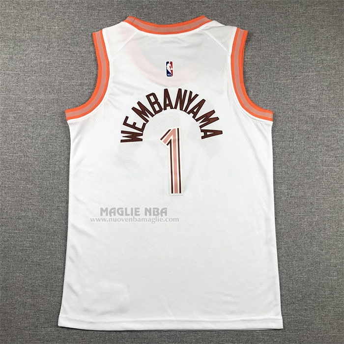 Maglia
 Victor Wembanyama NO 1 Bambino
 San Antonio Spurs Citta
 2023-24 Bianco
